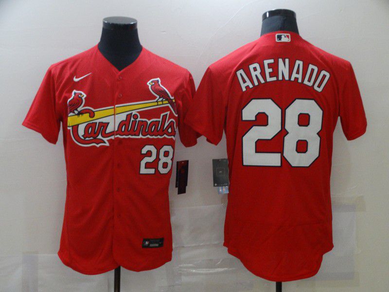 Men St.Louis Cardinals #28 Arenado Red Elite Nike MLB Jerseys